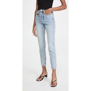 🛍️PRICE DROPPED🛍️ ANINE BING LIGHT WASH HIGH WAIST FRINGE HEM JEANS